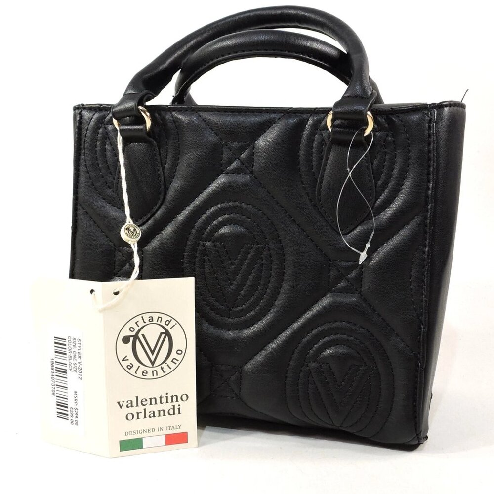 Valentino Orlandi Convertible Small Quilted Tote/crossbody Handbag
